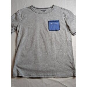 Champion Kids Gray Pocket T Shirt Size M 10 12 Boys Girls Short Sleeve
